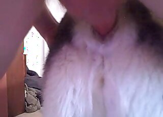 Bestialtiy fuck scene with a really horny Husky